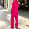 thumbnail image 7 of Women's Zip Up Hoodie and Wide Leg Pants Set Casual Lounge Tracksuit with Drawstring and Pockets for Fall Winter Daily Wear, 7 of 7