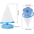 thumbnail image 5 of Filtro de pelusa para lavadora reutilizable de 4 piezas trampas de pelusa portátiles lavadora en forma de flor recolector de pelo para utensilios domésticos azul y rosa, 5 of 5