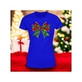 thumbnail image 1 of Playera Blusa Con Estampado De Moño Navideño Ropa Para Mujer Color Azul Talla Chica Marca Emil SaEs, 1 of 4