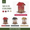 thumbnail image 7 of Kingsyard Bird House Feeders for Outside, Hanging Metal Bird Feeder with 4 Ports, Outdoor Decoration, 7 of 7