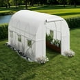 thumbnail image 5 of Dextrus 10x6.6ft Large Walk-in Greenhouse with Sturdy Frame and Doors for Plant Gardening, White, 5 of 10