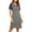 Navy Blue, variant on Ekouaer Womens Nightgown Short Sleeve Night Dress Printed Sleepwear Soft Sleep Shirt