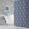 thumbnail image 4 of Nautical Anchor Shower Curtain for Bathroom, Blue White Beach Coastal Beachy Fabric Shower Curtains Set Decorative, Ocean Men Boys Kids Restroom Decor Accessories Hooks Included 60X72 Inch, 4 of 7