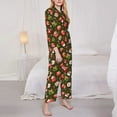 thumbnail image 3 of Kdxio red green coffee cup Women's Pajama Sets Long Sleeve Button Down Sleepwear Nightwear Soft Pjs Lounge Sets-X-Large, 3 of 7