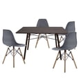 thumbnail image 1 of Set de Comedor Mundo In Oslo Melamina 120 cm Nogal 4 Sillas Eames Gris, 1 of 7