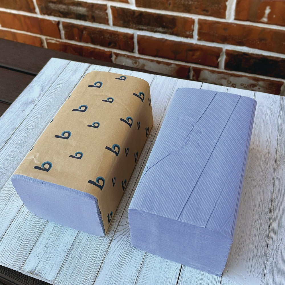9.05 x 10 Windshield Paper Towels - Blue (9/Carton)