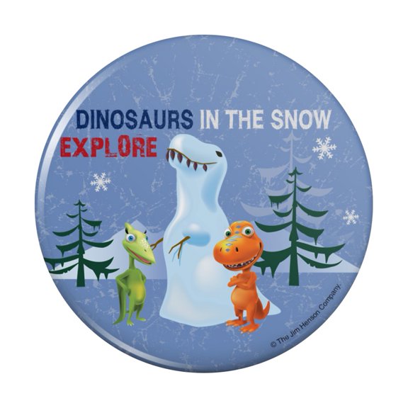 Dinosaur Train in the Snow Explore Buddy Tiny Kitchen Refrigerator Locker Button Magnet