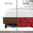 thumbnail image 3 of Elegant Comfort Leila Collection Multi-Ruffle Bed Skirt, 1500 Thread Count Egyptian Quality, Easy Fit Dust Ruffle, 15 inch Drop, Wrinkle and Stain Resistant, MultiRuffle, Twin, Maroon Red, 3 of 5