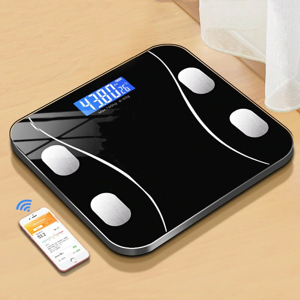 Smart Body Scale Digital Bathroom Weight w/ LCD Display Bluetooth iOS Android