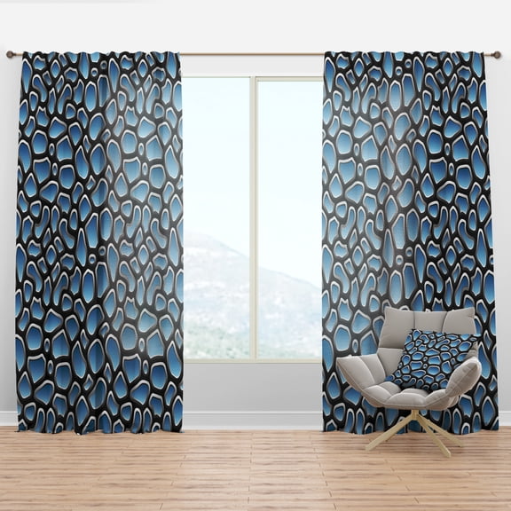 Designart 'Scandinavian Pattern IX' Modern & Contemporary Curtain Panel