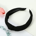 thumbnail image 6 of Unique Bargains Textured Cotton Knot Headband Soft Hairband for Women 1.3 Inch Wide Black, 6 of 7