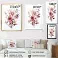 thumbnail image 4 of Designart "Minimalist Art Of Nature'S Pink Bouquet" Seasonal Flowers Wall Decor, 4 of 7