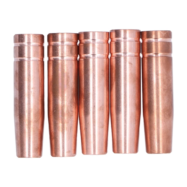 Kit de 5 boquillas de protección para pistola de soldadura de gas de cobre, funda protectora para puntas de contacto de antorcha