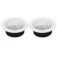 thumbnail image 1 of Unique Bargains Évent Rond de 6 Pouces 2 Pcs Diffuseur de Plafond Réglable Couverture de Gril ABS Persienne Évent avec Écran Type Rotatif, 1 of 5