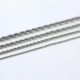 thumbnail image 6 of GKNET Solid Silver 2-5Mm Twisted Rope Chain Necklace 16" - 36" Mens Womens Necklace-3MM-20inch, 6 of 9