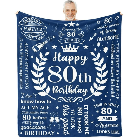 LHSHID 60th Birthday Gifts for Men 60th Birthday Gift Ideas 60 Year Old Gifts for Men Blanket Happy 60th Birthday Gift Gifts for 60 Year Old Man 60th Birthday Decorations for Men 40"x50"