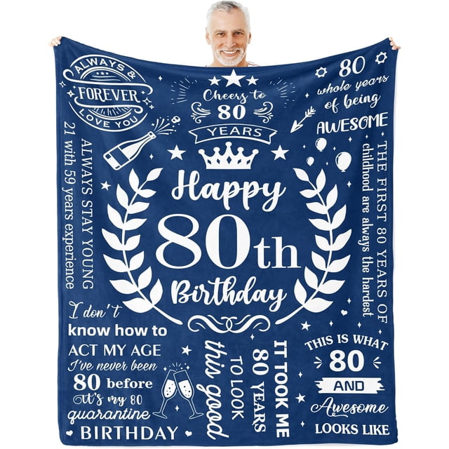 LHSHID 60th Birthday Gifts for Men 60th Birthday Gift Ideas 60 Year Old Gifts for Men Blanket Happy 60th Birthday Gift Gifts for 60 Year Old Man 60th Birthday Decorations for Men 40"x50"