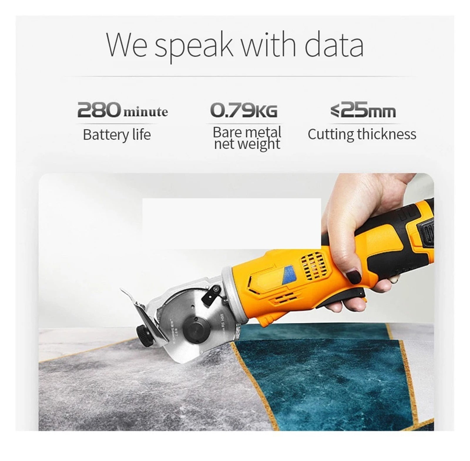 Handheld Circular Knife Cutting Machine Cordless Electric Scissors Electric Fabric Sewing Cutting Tools Handheld Scissors ,Sharp & Durable
