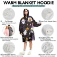 thumbnail image 5 of Wearable Oversized Blanket,Halloween Gnome Witches with Spooky Elements Wearable Blanket Hoodie for Adults,Cozy Hooded Blankets with Super Pockets,Super Warm Fuzzy Pullover for Women & Men, 5 of 6