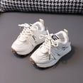 thumbnail image 3 of Girls Casual Lace-Up Sneakers Comfortable Non-Slip Walking Running Shoes, 3 of 4