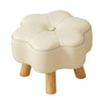 thumbnail image 3 of veasfak Small Foot Stool Modern with Wood Legs Rest Footstool for Couch Office Dorm beige, 3 of 9