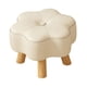 thumbnail image 3 of Taburete pequeño moderno con patas de madera, otomanas para sofá de entrada. beige, 3 of 8