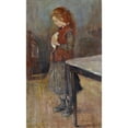 thumbnail image 2 of Edvard Munch 12x18 Gold Ornate Wood Frame and Double Matted Museum Art Print Titled - Redhaired Girl with White Rat (1886), 2 of 4