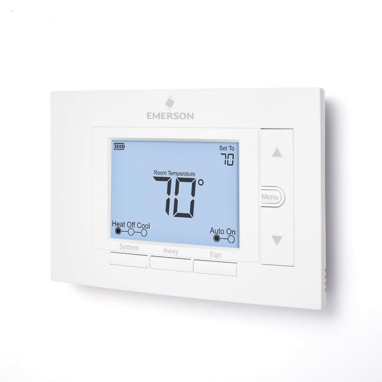 Emerson 80 Series Universal Non-Programmable Thermostat, 5 In. Display, 2  Heat / 2 Cool - Walmart.com