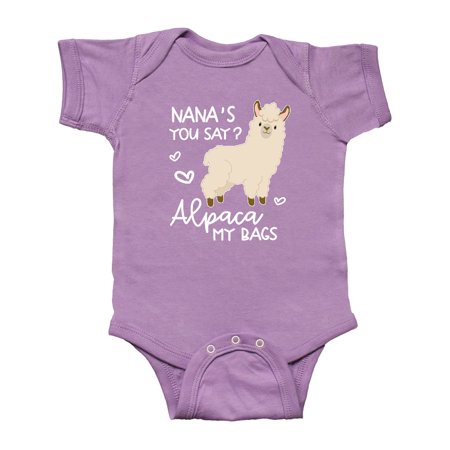 

Inktastic Nana s You Say Alpaca My Bags Gift Baby Boy or Baby Girl Bodysuit