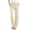 Beige, variant on UOCUFY Womens Casual Linen High Waist Pants Drawstring Loose Fit Summer Pants Trousers with Side Pockets Beige,Size S