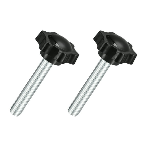 Uxcell 2Pack M10 x 55mm Star Knobs Plastic Hex Shaped Hand Clamping Knob Screw
