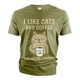 thumbnail image 5 of Funny Coffee and Cats T-shirt I like cats coffee and maybe 3 people Christmas funny gift for her him (Medium Navy Blue), 5 of 7