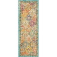 thumbnail image 1 of Unique Loom Tapis à Carreaux Saturé 2' 2 x 6' Runner Multi/bleu, 1 of 2