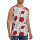 thumbnail image 2 of Fotbe Leaves And Anemone Men's Camiseta sin Mangas Estampada para Hombres, Playera Casual para Gimnasio, Entrenamiento, Playa-Large, 2 of 7