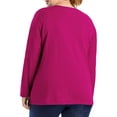 thumbnail image 4 of Just My Size Plus-Size Women's Long-Sleeve V-neck Tee, 4 of 5