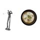 thumbnail image 1 of Escultura De Figura De Golfista Moderna Con Marco De Resina En Relieve Antiguo, Decoración única De Golfista Para Dormitorio De Casa Retro Y Exhibición De Granja., 1 of 8