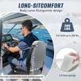 thumbnail image 6 of High Back Boat Seat Swivel Seat for Row Boat Single Black Gray Boat Seats for Pontoon Fishing Folding Chiar, 6 of 8