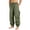 Army Green, variant on Fall Mens Multi Pocket Cargo Jogger Pants Drawstring Elastic Waist Streetwear Techwear Pants with Multi Pockets, Size XL