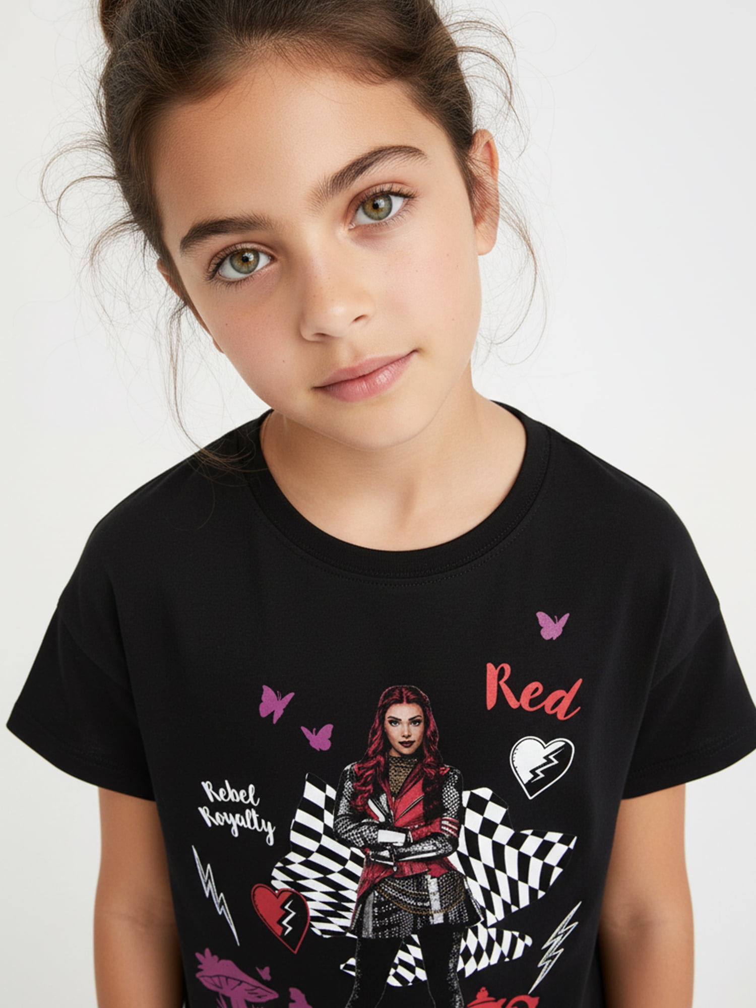 Disney Descendants Girls' Graphic Tee with Short Sleeves, Sizes 4-16
