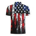 thumbnail image 7 of American Flag Shirt Mens Mens Independence Day Shirt Red White and Blue Shirt 4th of July Shirts Mens Mens Memorial Day Shirt Men's Summer Button Printed Short Sleeved Lapel Top, 7 of 7