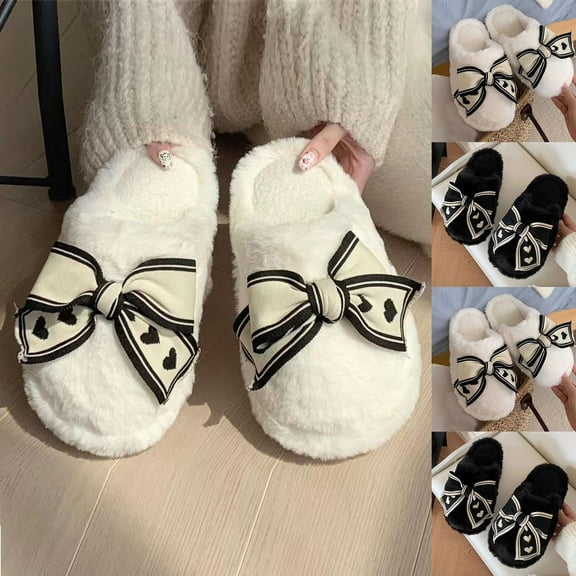 Winter Slippers for Women Thick Sole Open Toe Slip-on Slides Warm Shoes Women's Fashion Casual Versatile Beach Sandals