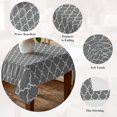 thumbnail image 5 of Modern Geometric Grey Table Cloth Waterproof Tablecloths, Abstract Classic Moroccan Minimalist Tablecloth Dining Table Cover for Kitchen Party Tabletop Outdoor, Rectangle Tablecloth 60x102 Inch, 5 of 9