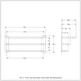 thumbnail image 2 of Allied Brass HTL-3-BBR Three Tier Hotel Style Towel Shelf with Drying Rack, Brushed Bronze, 2 of 2