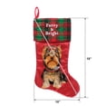 thumbnail image 2 of ASPCA, Yorkie 20 inch Velour Christmas Stocking, Red, Multi-Color, 2 of 5