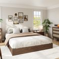 thumbnail image 1 of Solid Wood Platform Bed Frame, Floor-Standing, No Headboard, No Box Spring Needed, Noise-Free, Easy Assembly, Modern Minimalist Design, 1 of 8