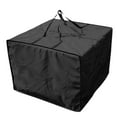 thumbnail image 2 of Bolsa de almacenamiento de cojines grande cuadrada duradera plegable con cremallera impermeable Negro, 2 of 9