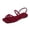 Wine, variant on Women Strappy Sandals Square Toe Dressy Summer Cute Shoes Vacation Ankle Strap Slip on Slippers No Heel Going Out Mule Slides