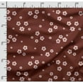 thumbnail image 2 of Soimoi Floral Printed, Japan Crepe SatinFabric, by The Yard 54 Inch Wide, Decorative Sewing Fabric for Dresses Kimonos Gowns, Brown, 2 of 5