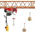 thumbnail image 3 of 110V 550lb Electric Hoist Crane Winch with Remote Control,Single/Double Slings and Emergency Stop Function, 3 of 8