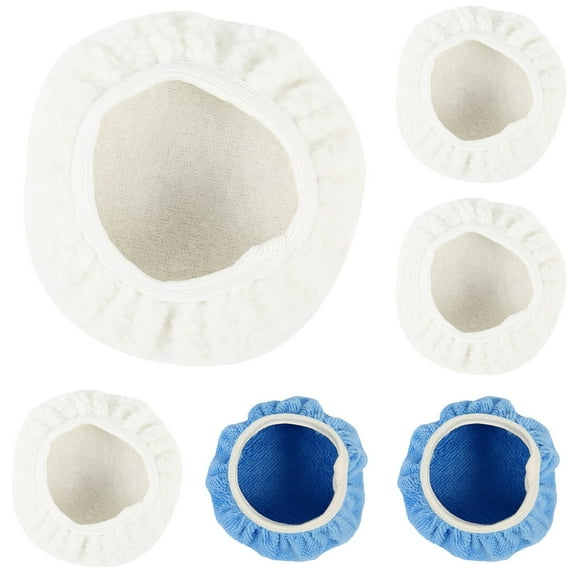Microfiber Car Polishing Bonnets 5"-6" - Buffing Pad Covers for Orbital Polishers - Scratch-Free Wax Applicators for Auto Detailing & Multi-Surface Polish 8PCS Clearance